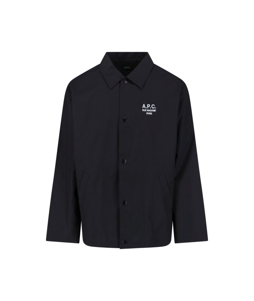A.P.C. Черная полиэстеровая куртка, фото 1