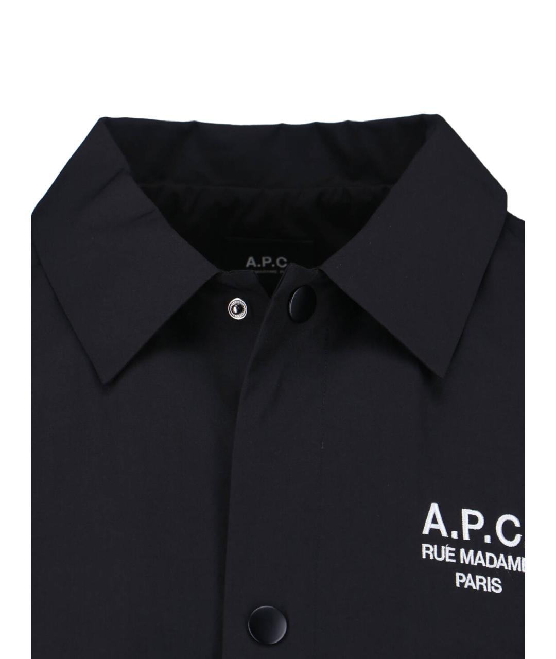 A.P.C. Черная полиэстеровая куртка, фото 5