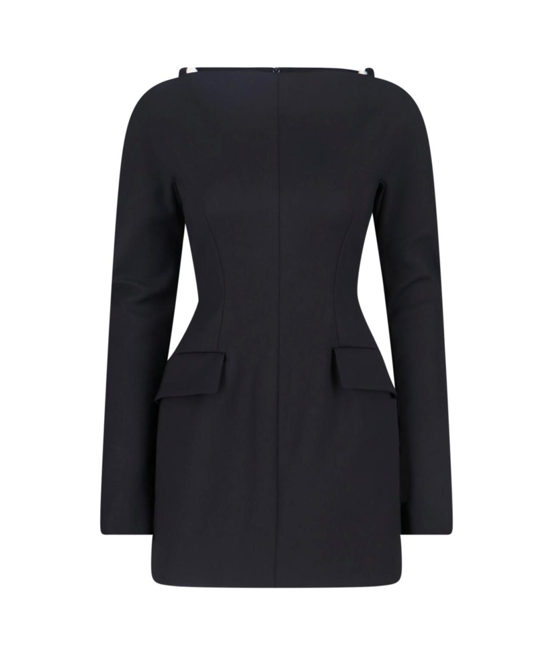 SPORTMAX Черное полиамидовое повседневное платье, фото 1