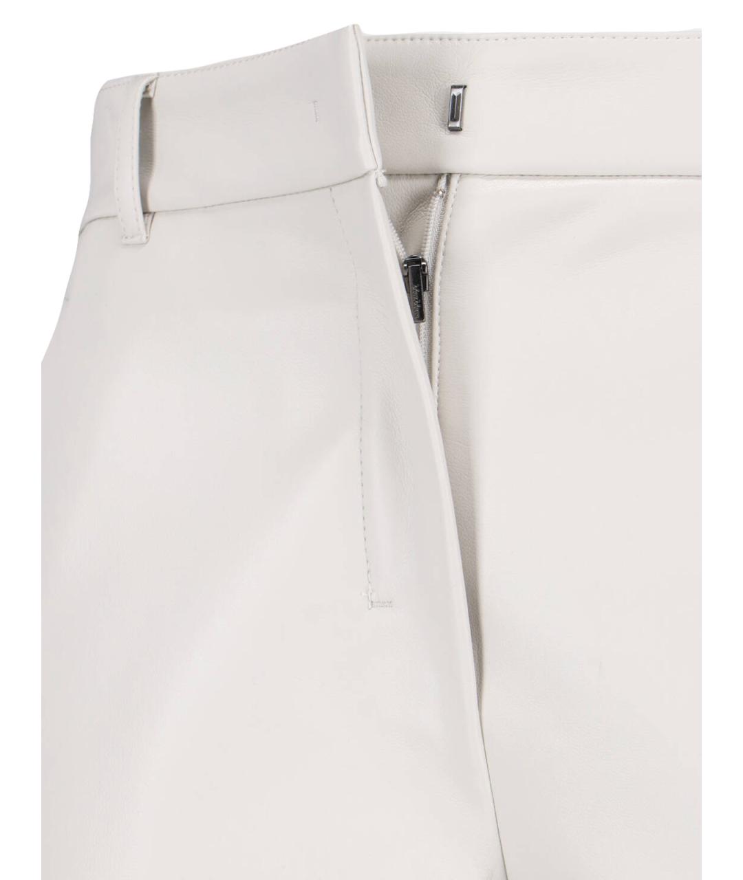 'S MAX MARA Белые полиэстеровые прямые брюки, фото 5