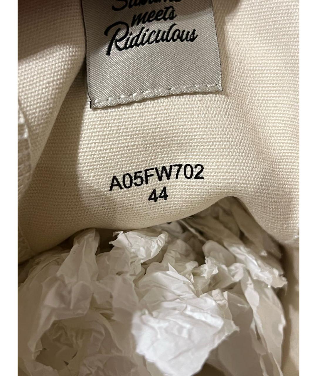 MAISON MIHARA YASUHIRO Белые текстильные низкие кроссовки / кеды, фото 6