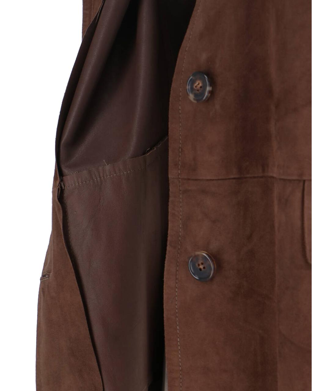 'S MAX MARA Коричневая замшевая куртка, фото 5