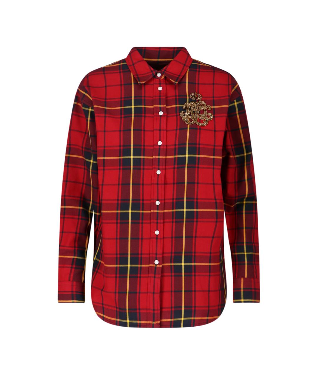 RALPH LAUREN Красная хлопковая рубашка, фото 1