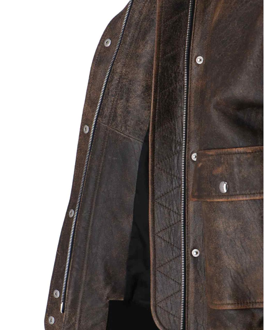 KHAITE Коричневая кожаная куртка, фото 5