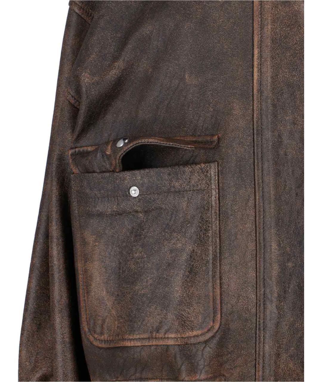 KHAITE Коричневая кожаная куртка, фото 4