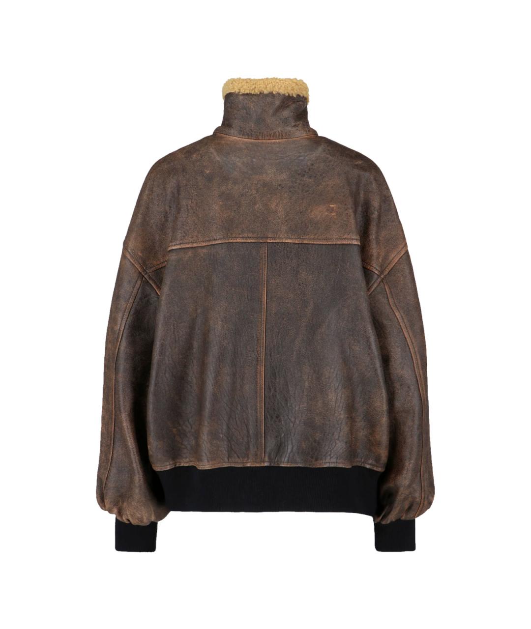 KHAITE Коричневая кожаная куртка, фото 2