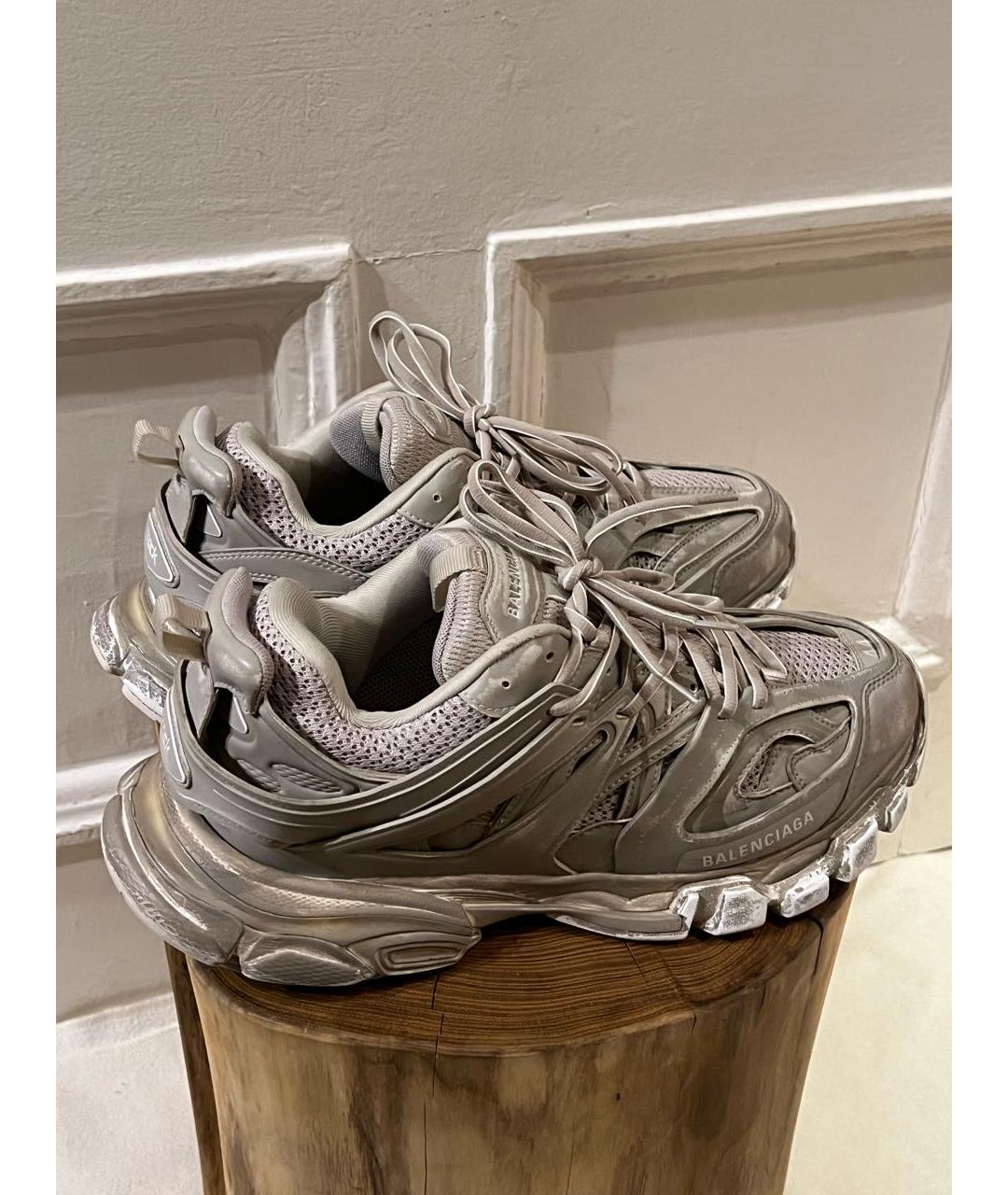 BALENCIAGA Коричневые текстильные низкие кроссовки / кеды, фото 6