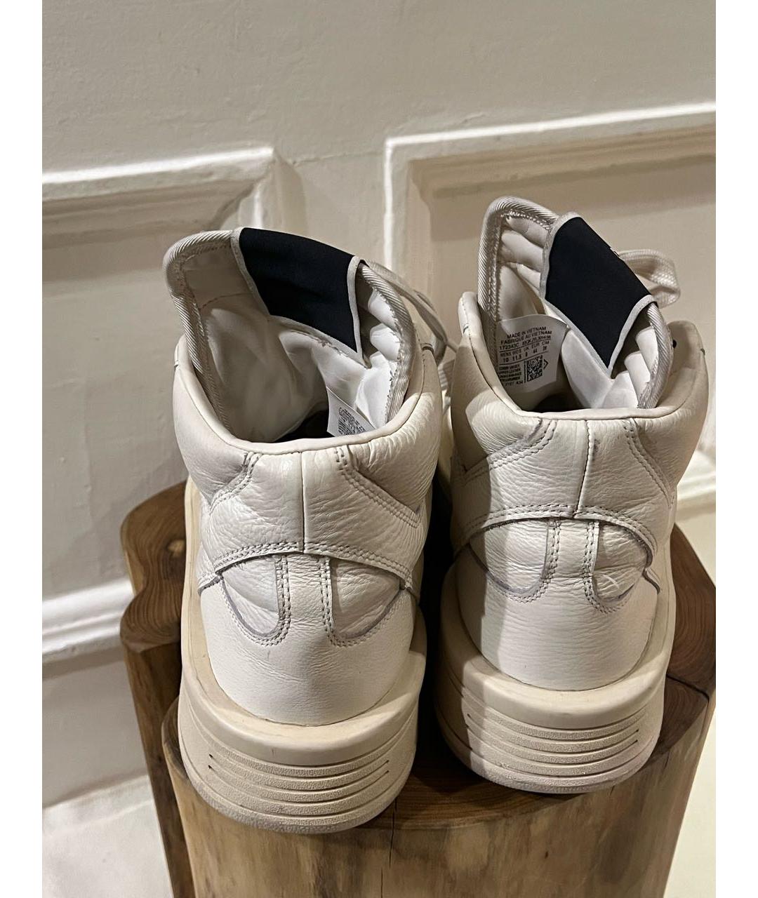 RICK OWENS Белые кожаные высокие ботинки, фото 4