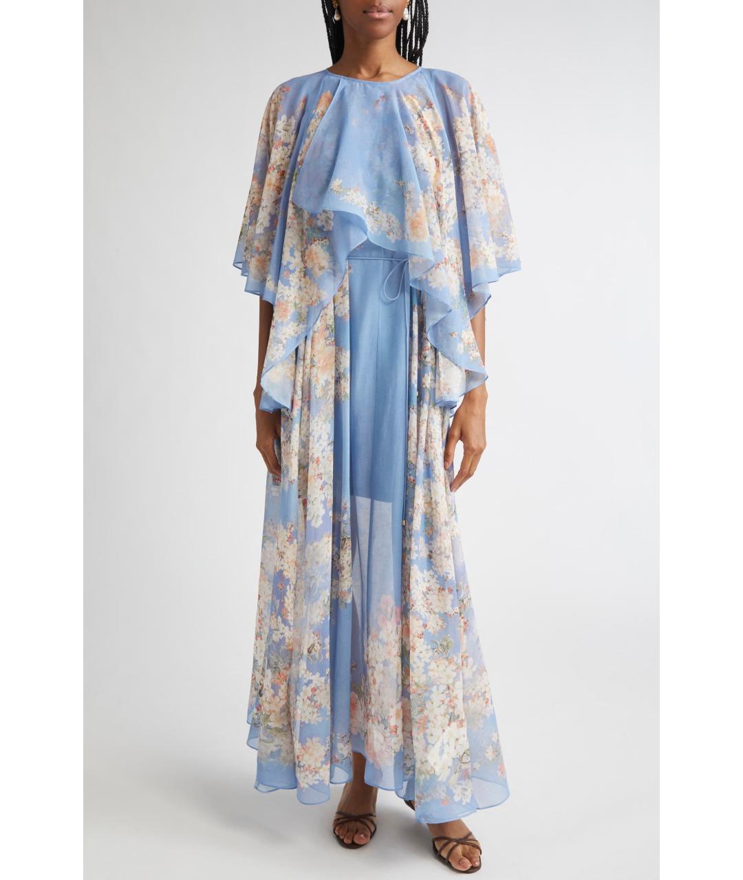 ZIMMERMANN Голубое полиэстеровое коктейльное платье, фото 7