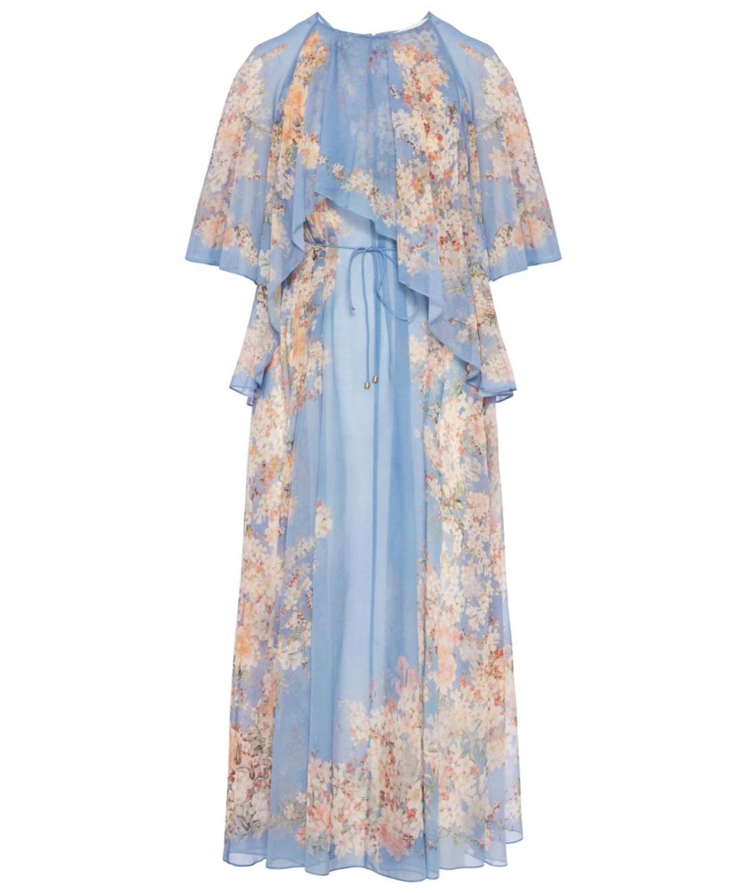 ZIMMERMANN Голубое полиэстеровое коктейльное платье, фото 10