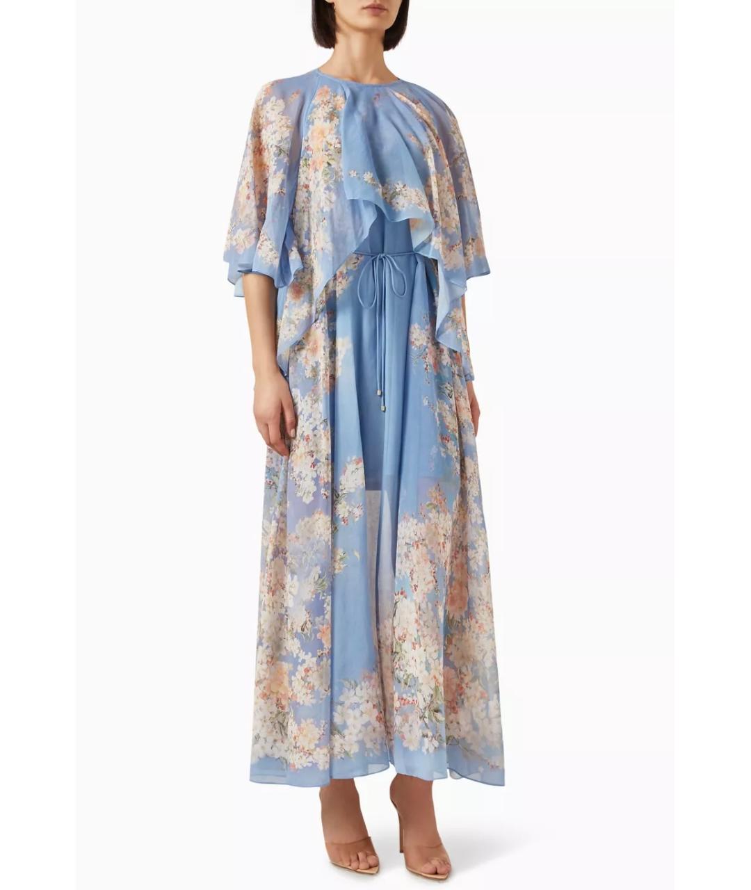 ZIMMERMANN Голубое полиэстеровое коктейльное платье, фото 5