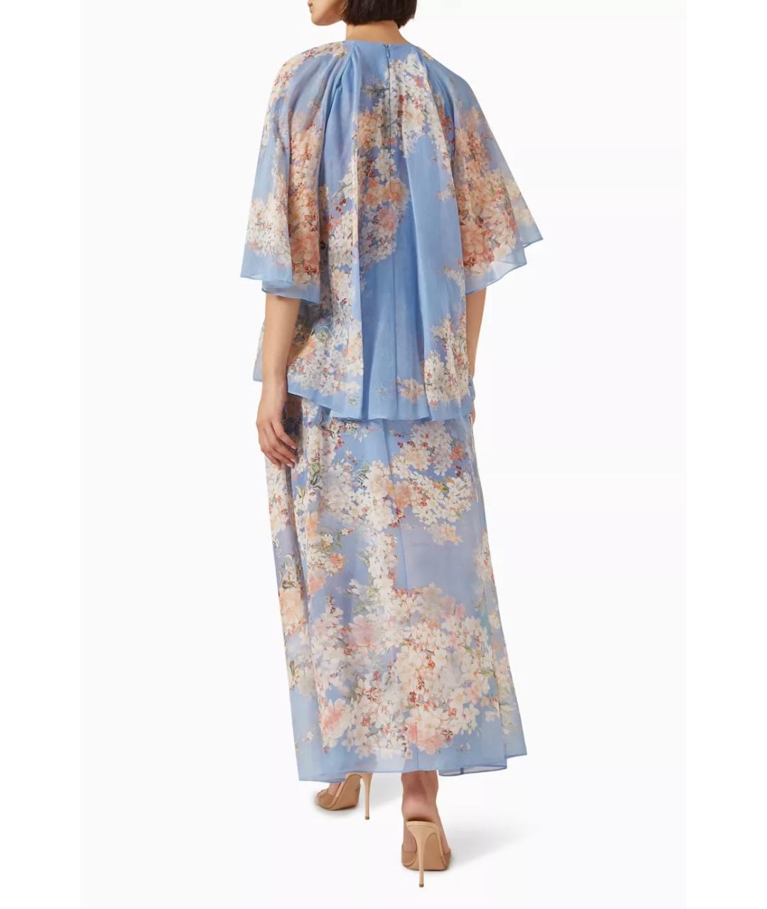 ZIMMERMANN Голубое полиэстеровое коктейльное платье, фото 6