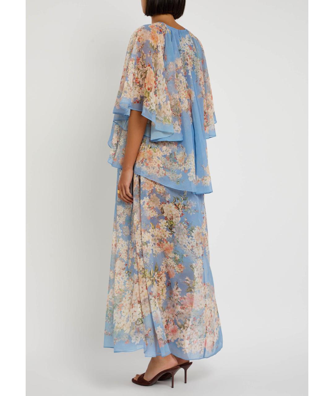 ZIMMERMANN Голубое полиэстеровое коктейльное платье, фото 9