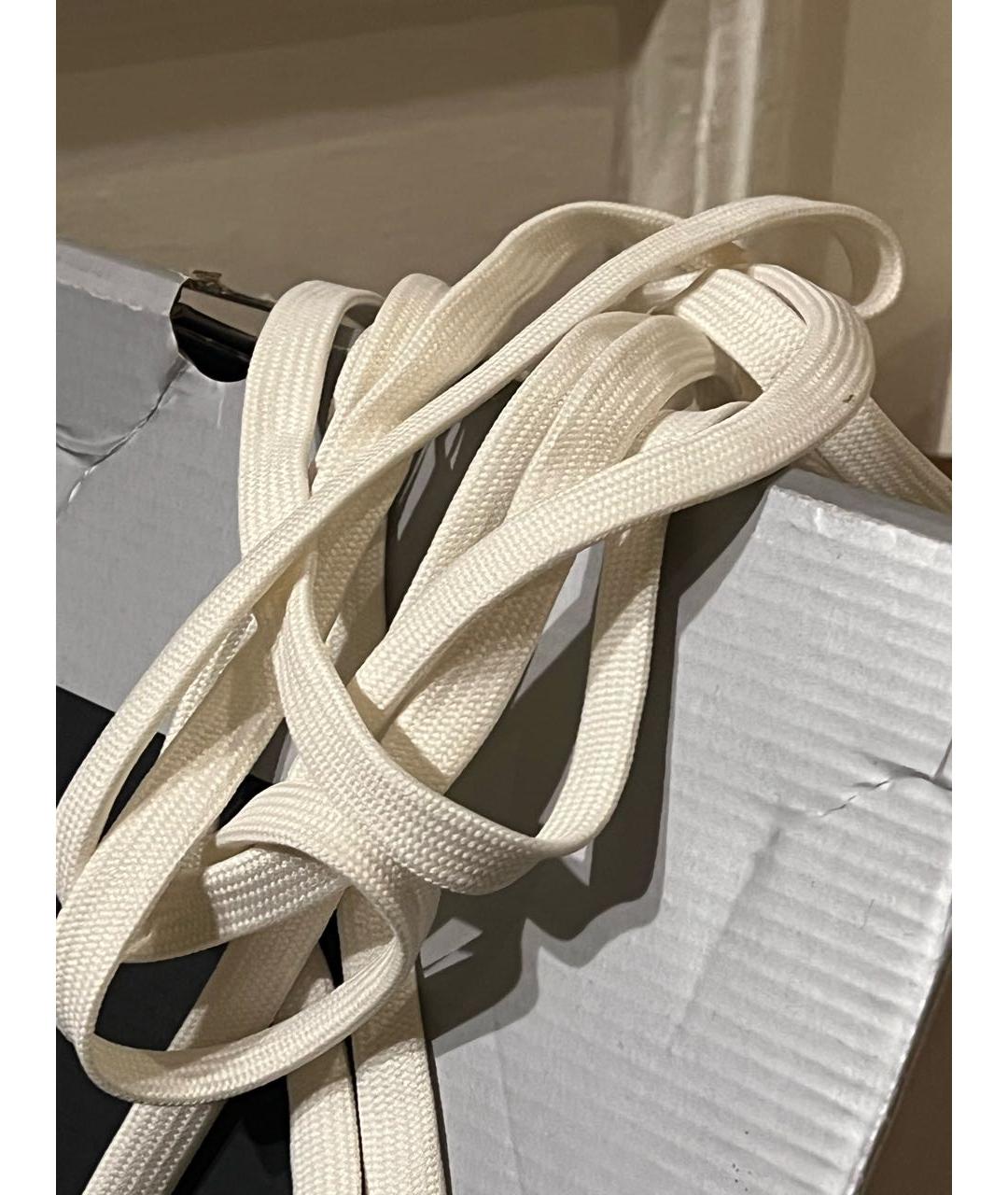 RICK OWENS Серые кожаные высокие ботинки, фото 7