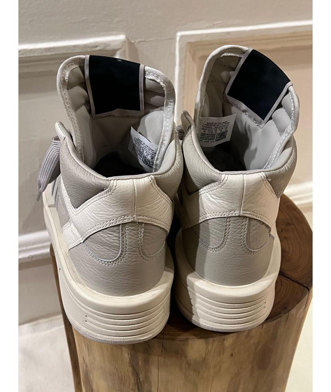 RICK OWENS Серые кожаные высокие ботинки, фото 4