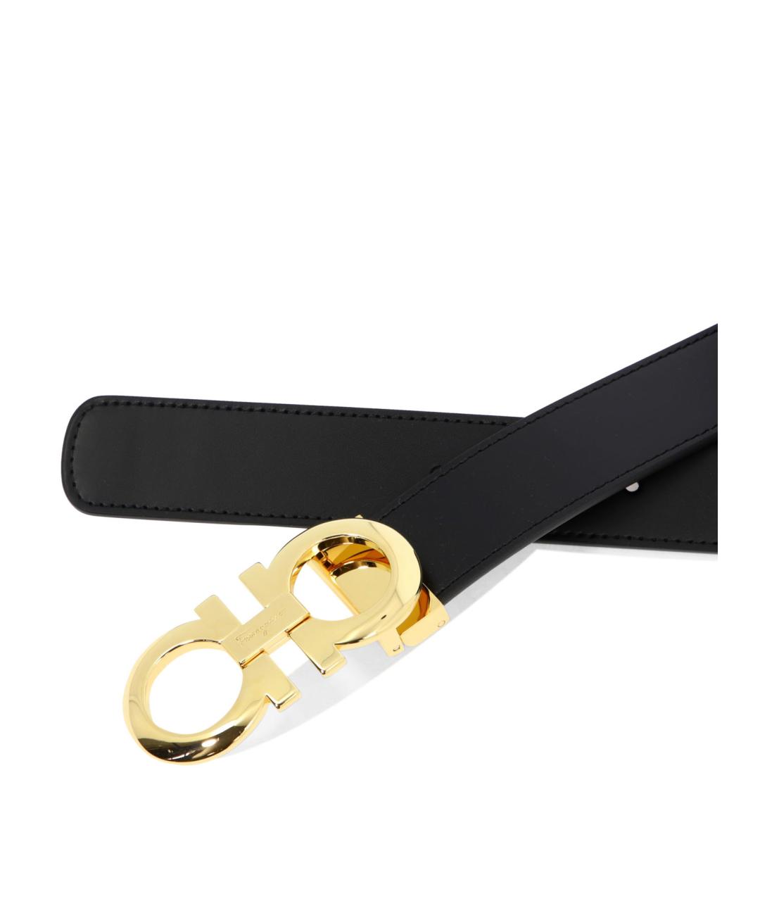 FERRAGAMO Черный кожаный ремень, фото 2