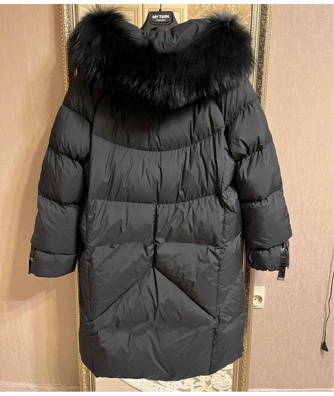 DIEGO M Черный полиэстеровый пуховик, фото 2