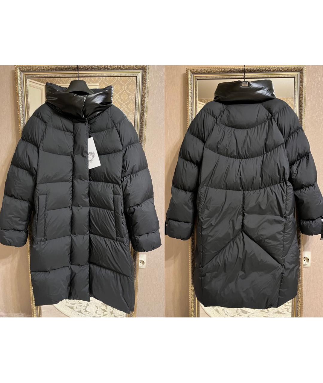 DIEGO M Черный полиэстеровый пуховик, фото 4