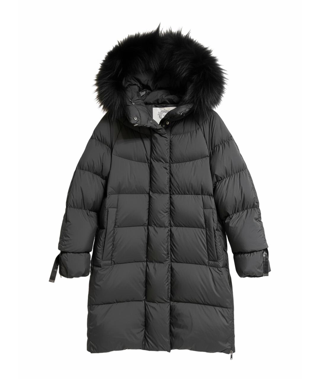 DIEGO M Черный полиэстеровый пуховик, фото 1