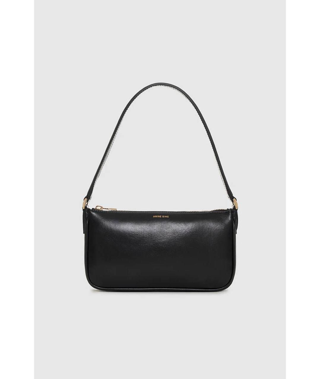 ANINE BING Черная кожаная сумка через плечо, фото 4