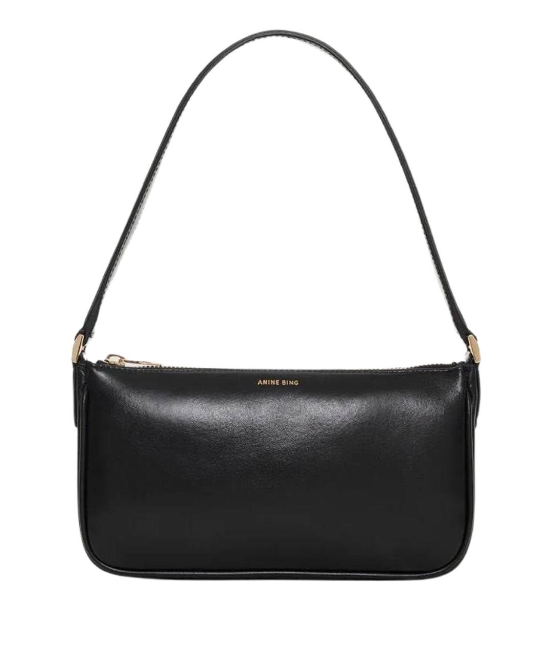 ANINE BING Черная кожаная сумка через плечо, фото 1