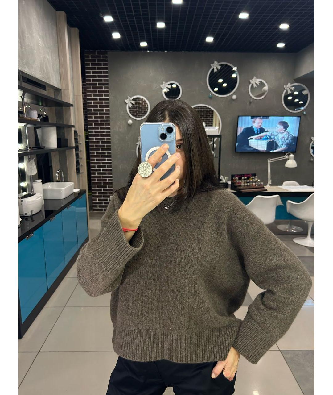 12 STOREEZ Коричневый кашемировый джемпер / свитер, фото 8