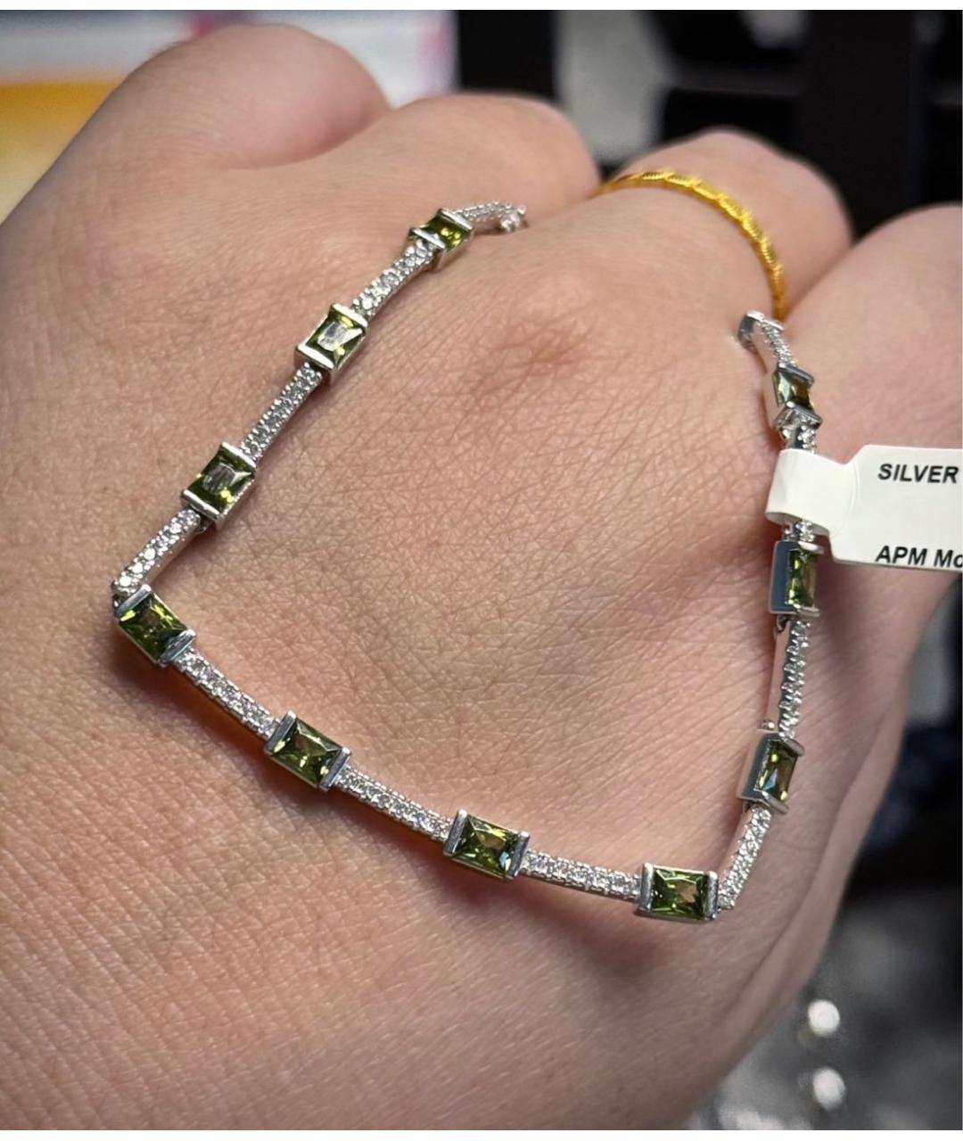 APM Monaco Зеленые серебряное колье, фото 6