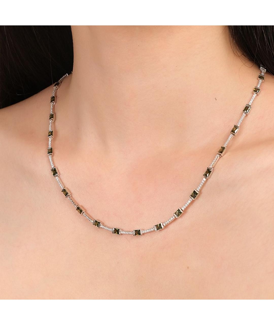 APM Monaco Зеленые серебряное колье, фото 3