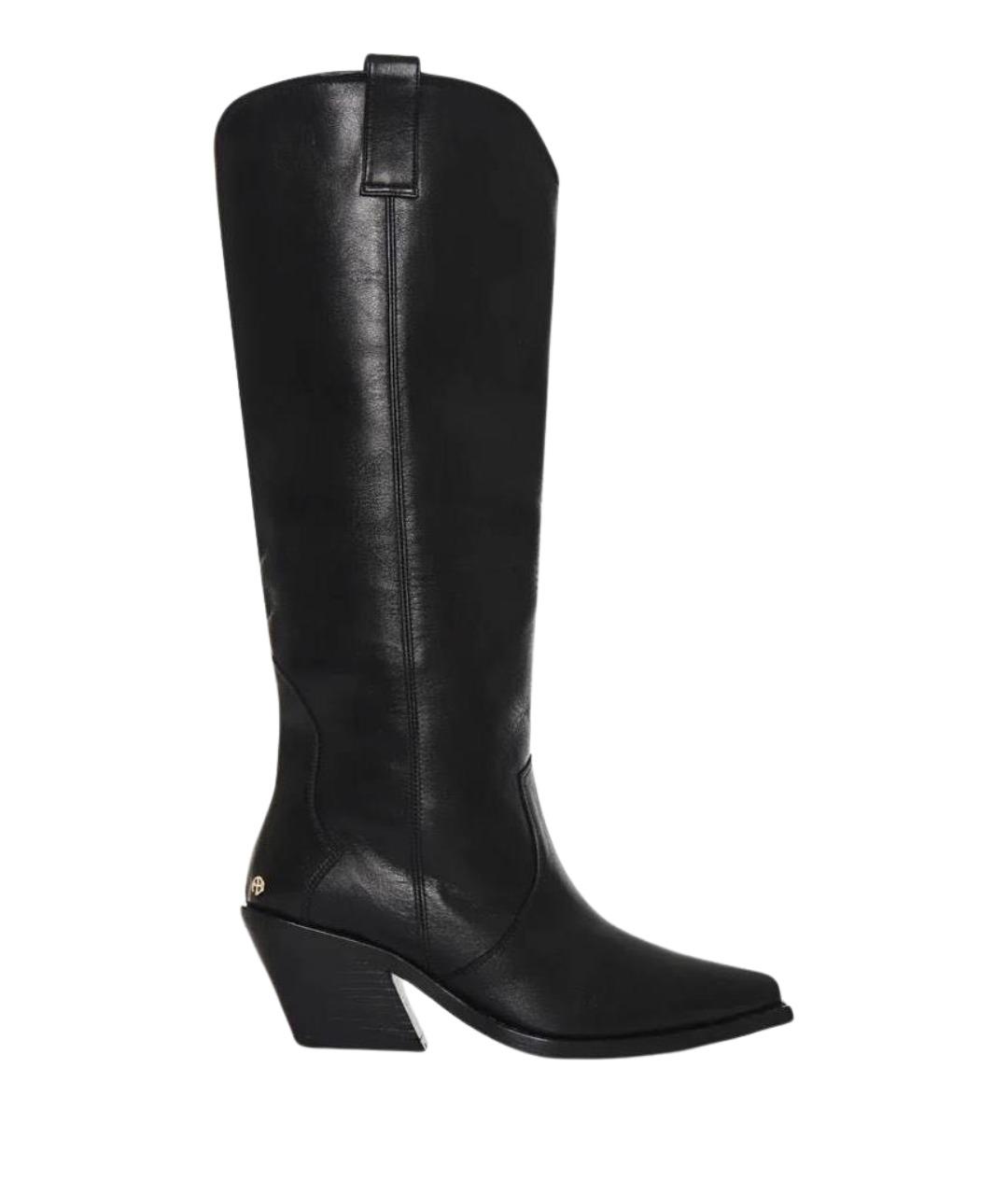 ANINE BING Черные кожаные сапоги, фото 1