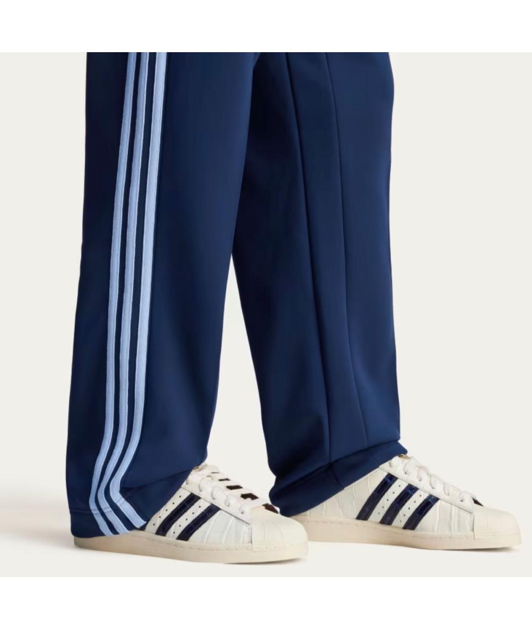 ADIDAS Темно-синие полиэстеровые повседневные брюки, фото 7