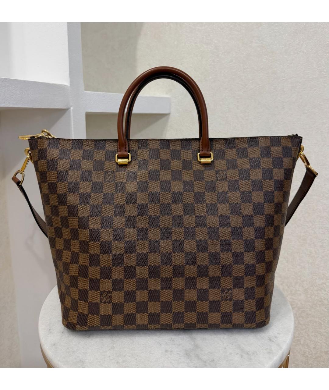 LOUIS VUITTON Коричневая сумка с короткими ручками, фото 3