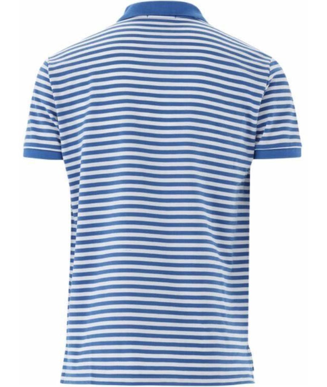 POLO RALPH LAUREN Синее хлопковое поло с коротким рукавом, фото 2