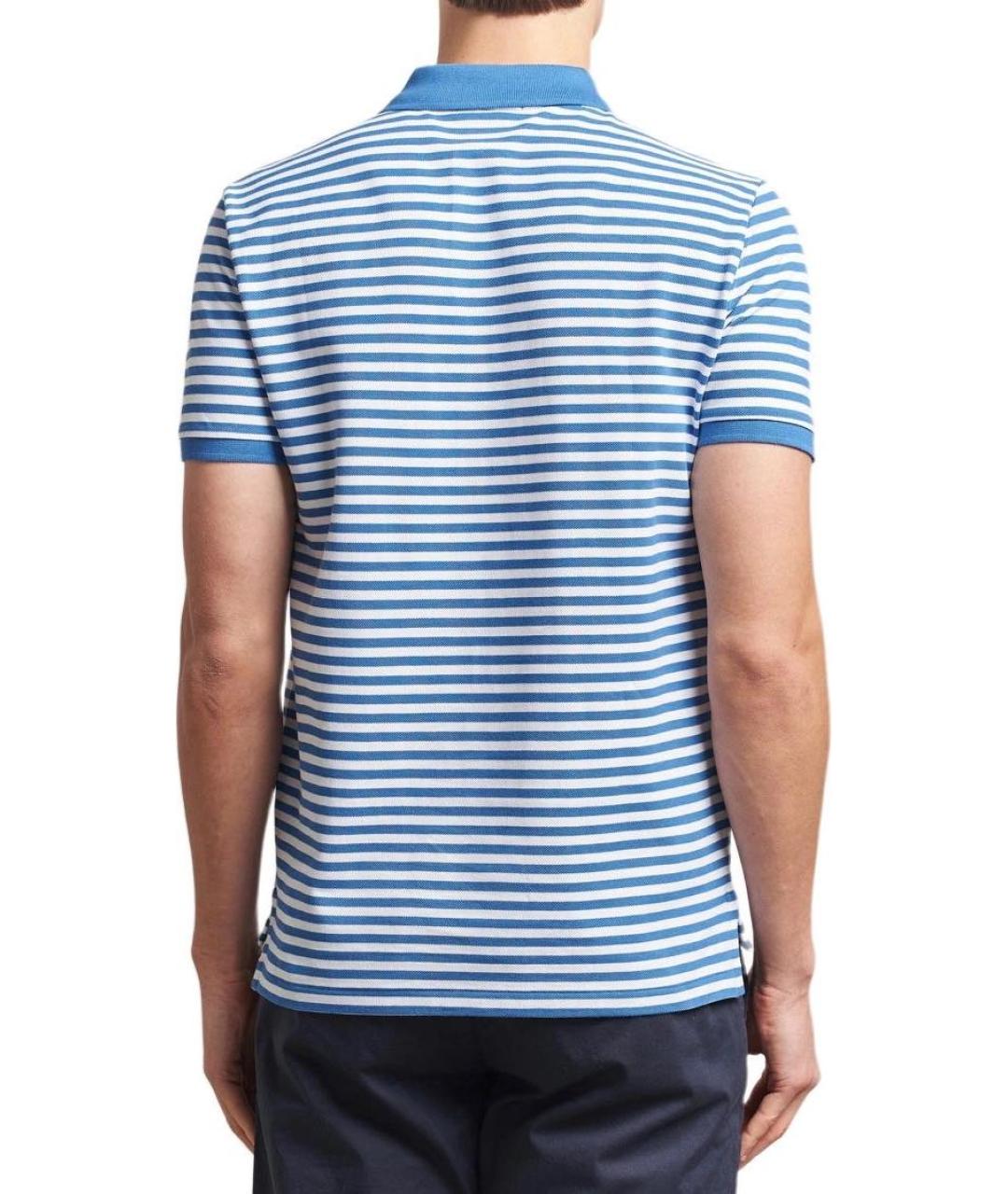 POLO RALPH LAUREN Синее хлопковое поло с коротким рукавом, фото 4