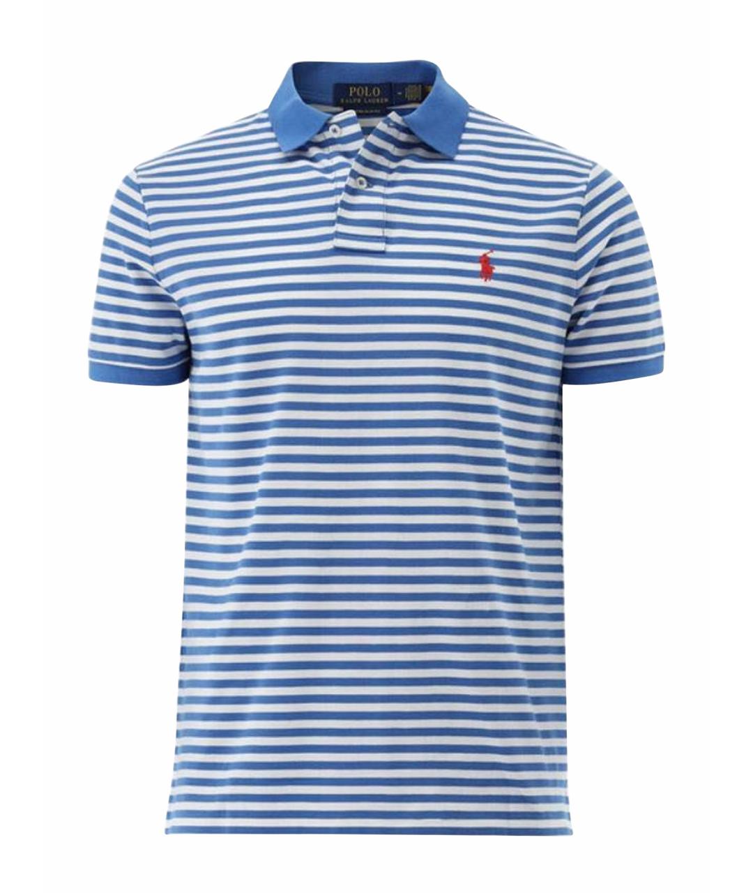 POLO RALPH LAUREN Синее хлопковое поло с коротким рукавом, фото 1