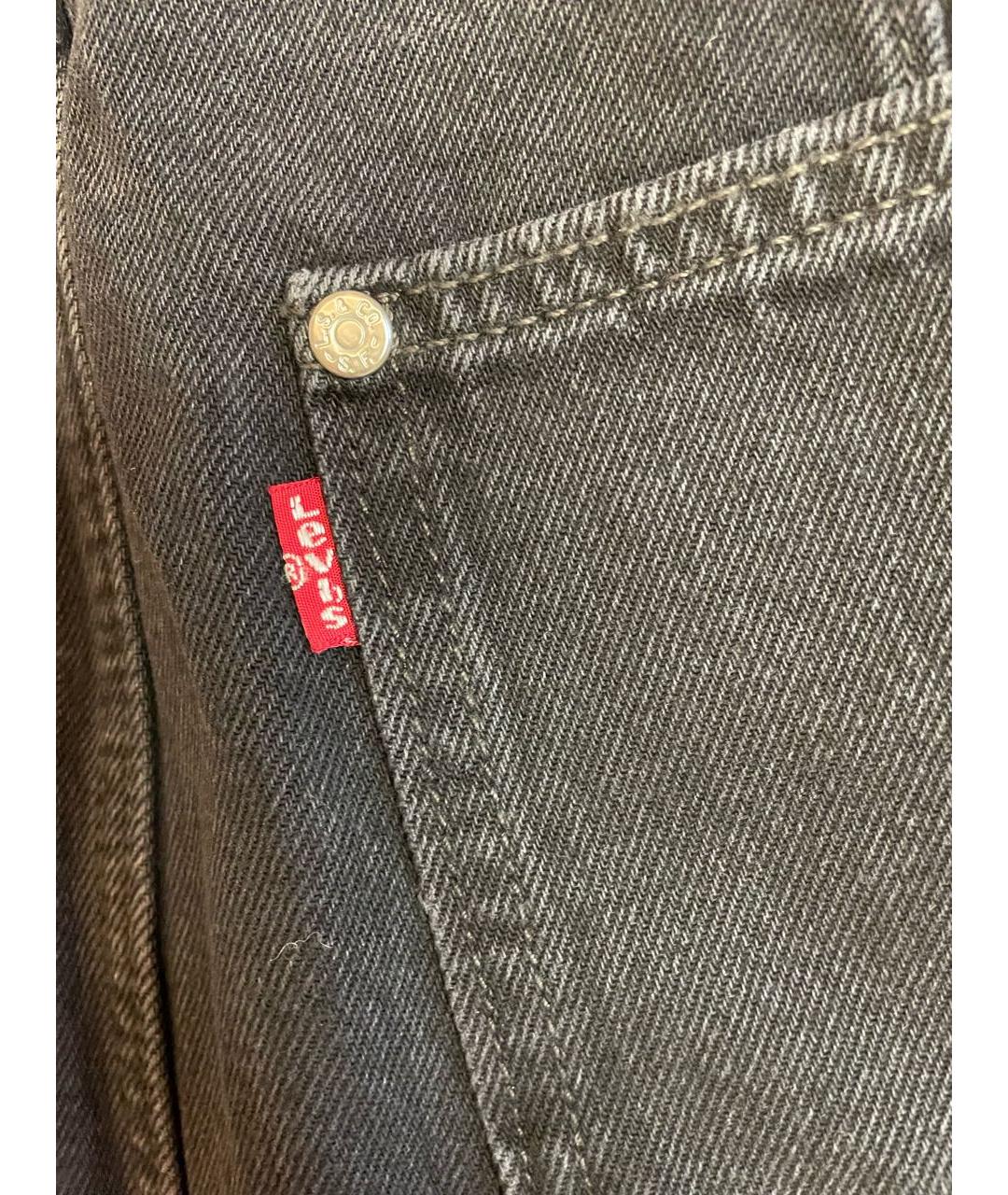 LEVI'S Антрацитовая деним юбка мини, фото 5