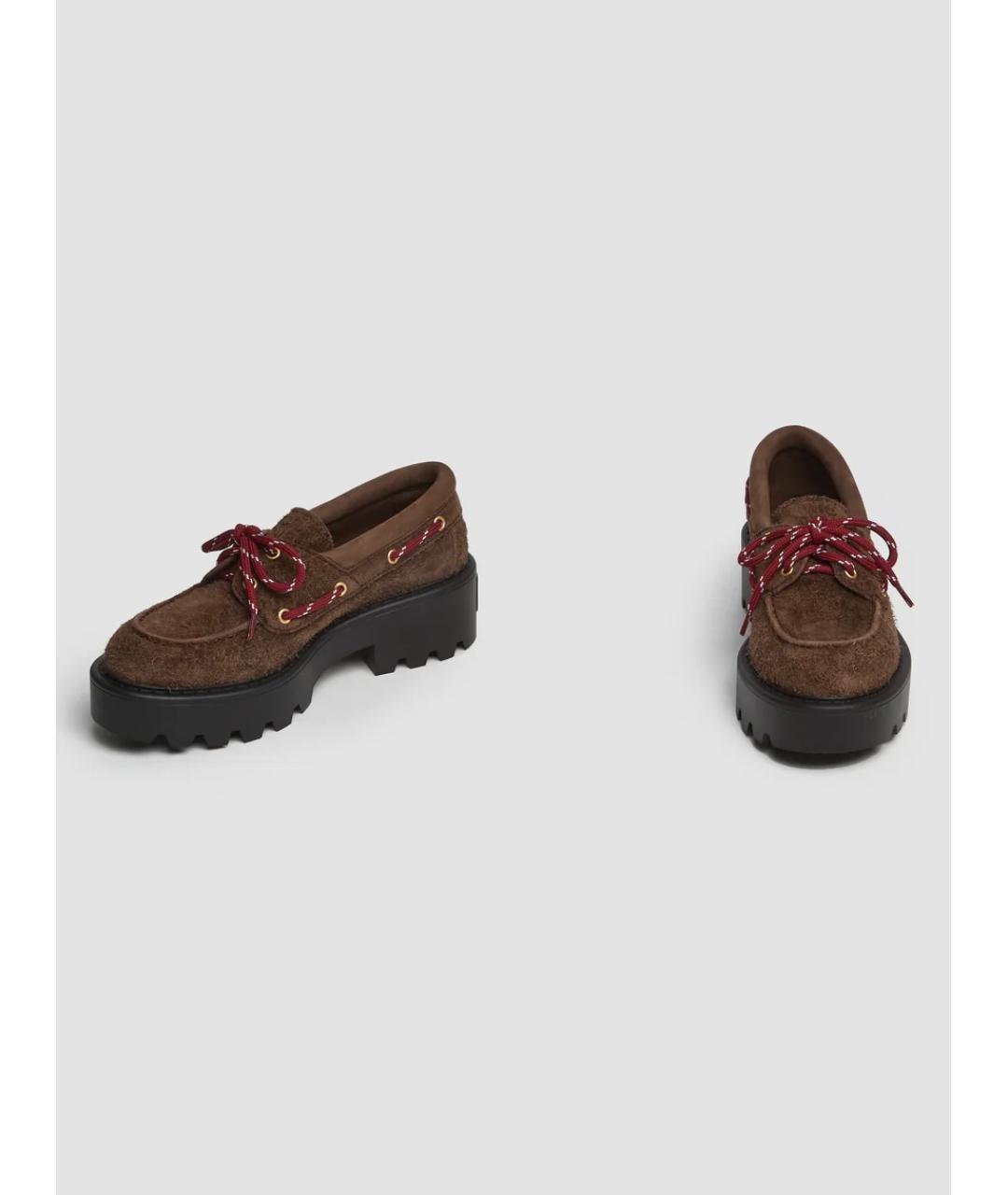 MIU MIU Коричневые замшевые лоферы, фото 6