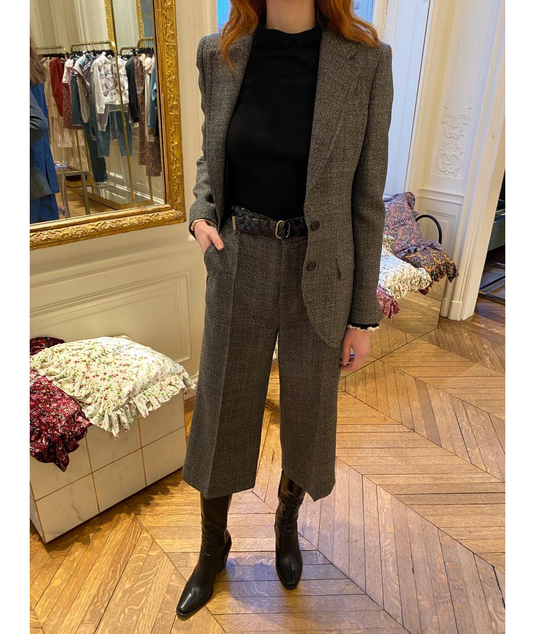 PHILOSOPHY DI LORENZO SERAFINI Антрацитовый шерстяной жакет/пиджак, фото 7