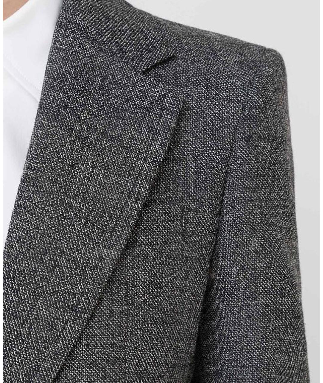 PHILOSOPHY DI LORENZO SERAFINI Антрацитовый шерстяной жакет/пиджак, фото 4