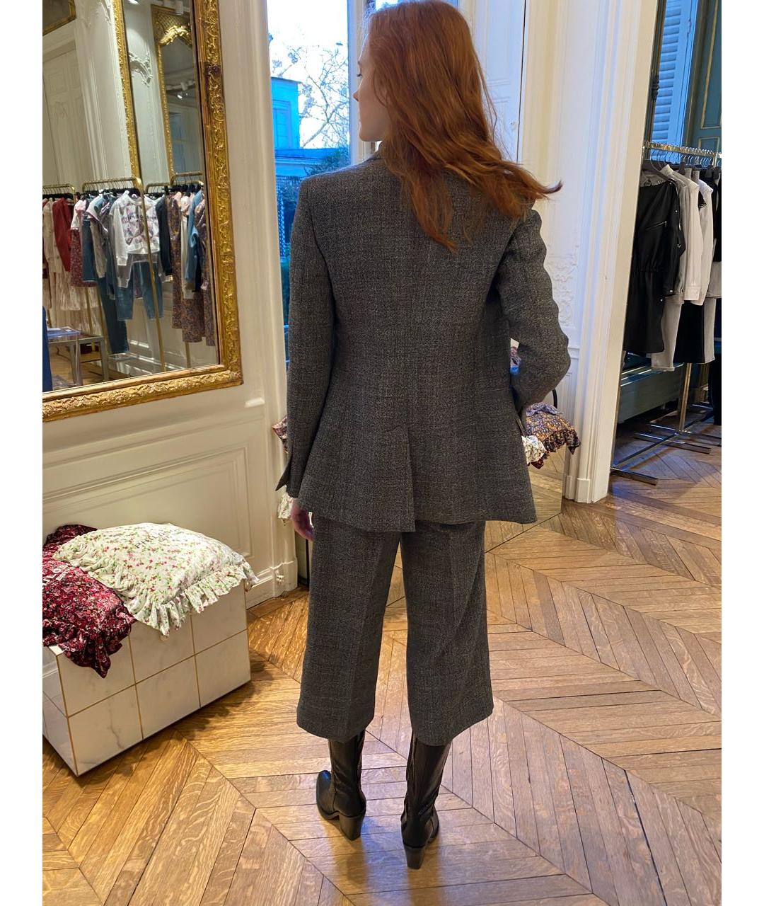 PHILOSOPHY DI LORENZO SERAFINI Антрацитовый шерстяной жакет/пиджак, фото 8