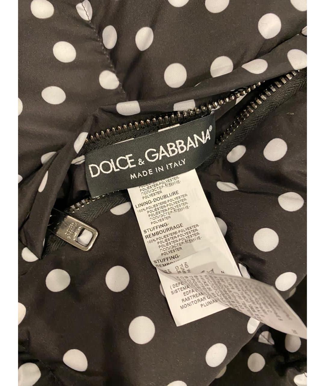 DOLCE&GABBANA Черный хлопковый пуховик, фото 3