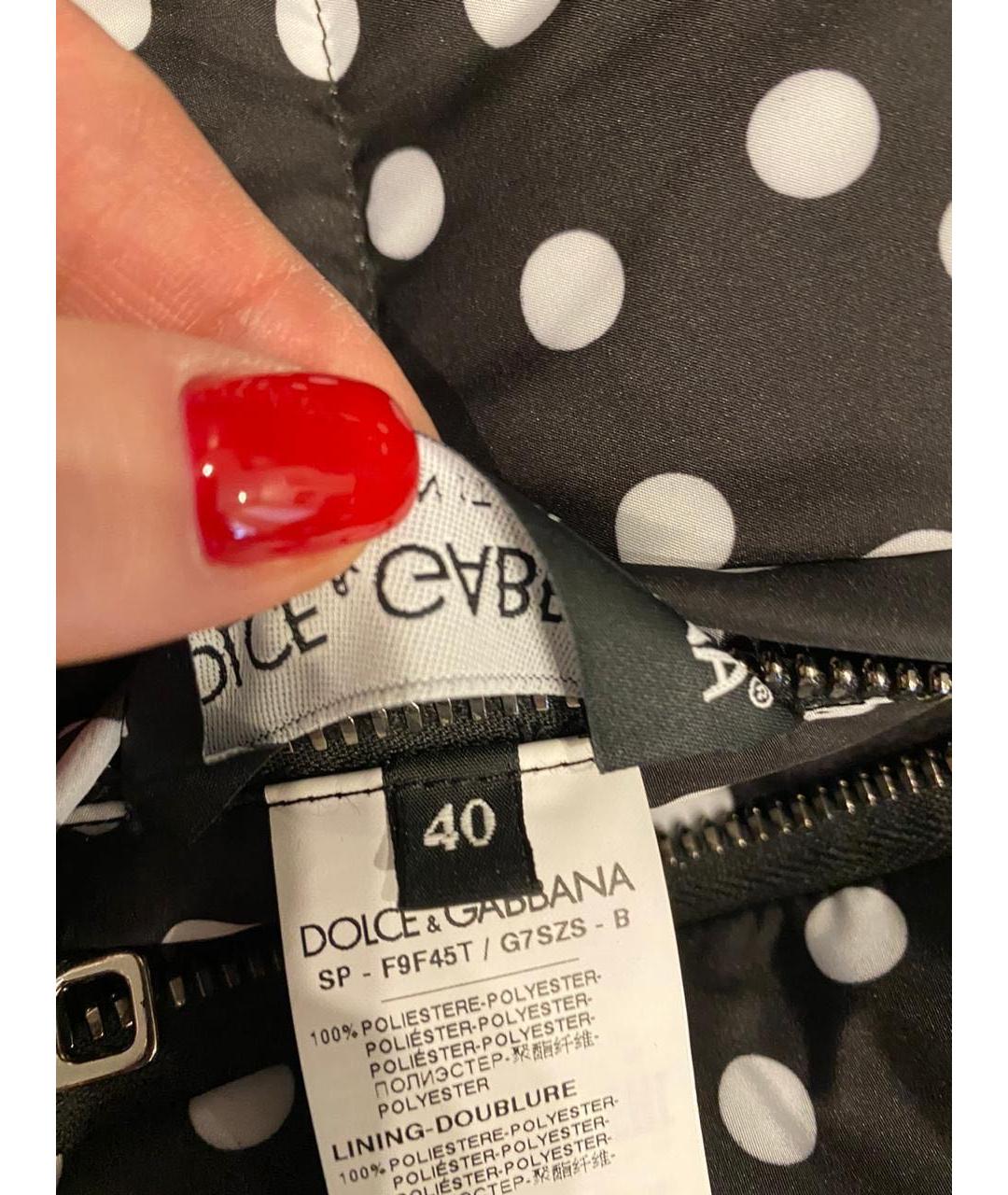 DOLCE&GABBANA Черный хлопковый пуховик, фото 7