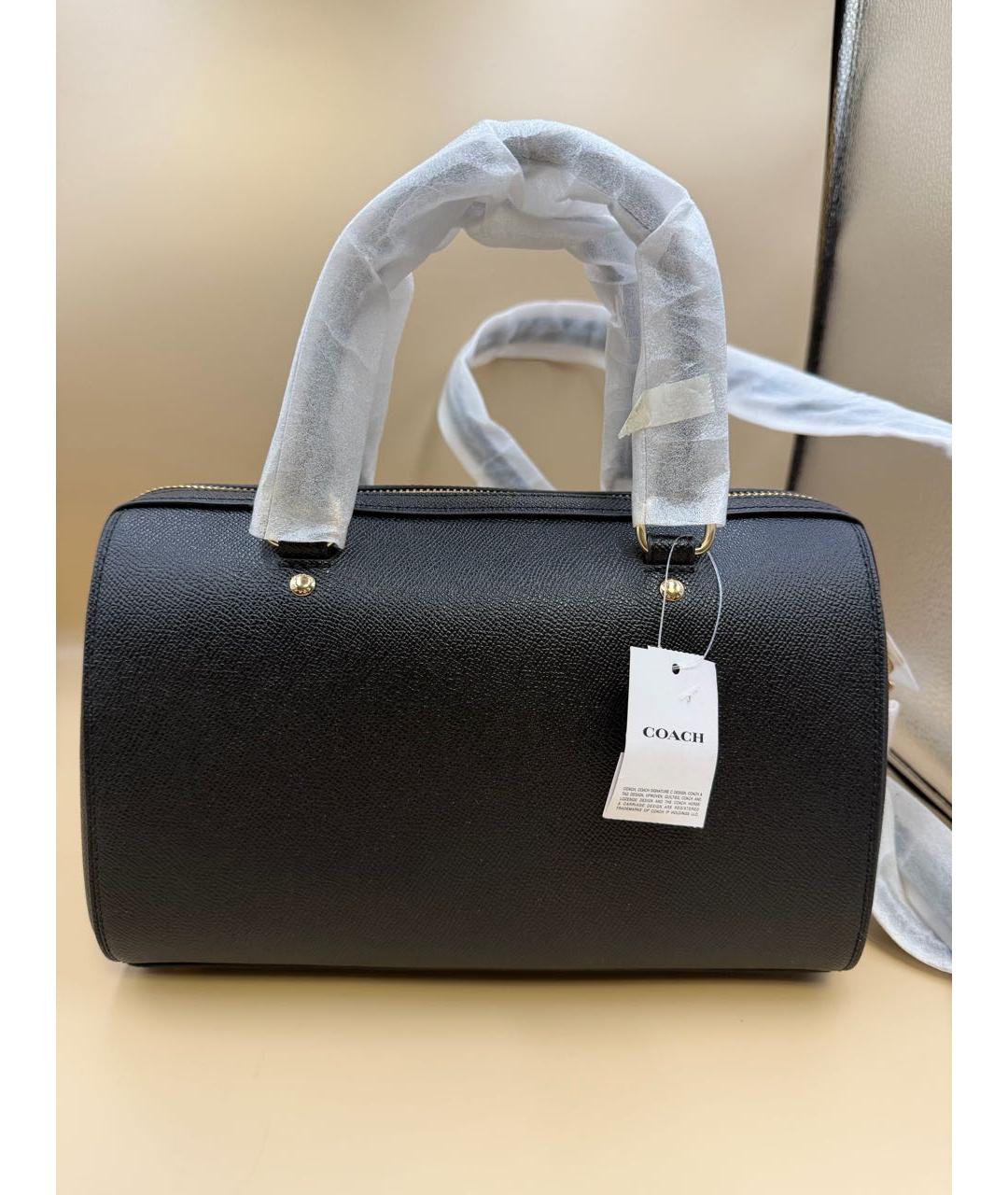 COACH Черная кожаная сумка через плечо, фото 6