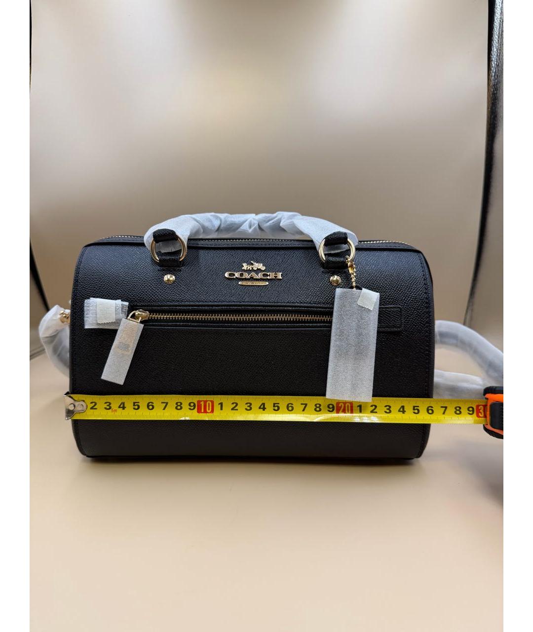 COACH Черная кожаная сумка через плечо, фото 3