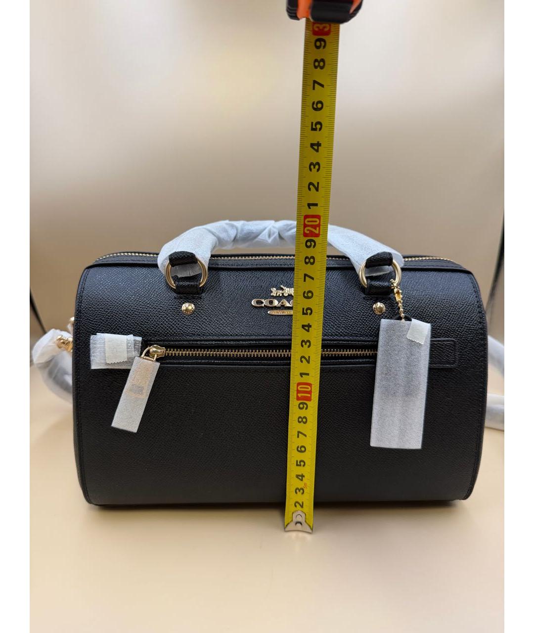 COACH Черная кожаная сумка через плечо, фото 4