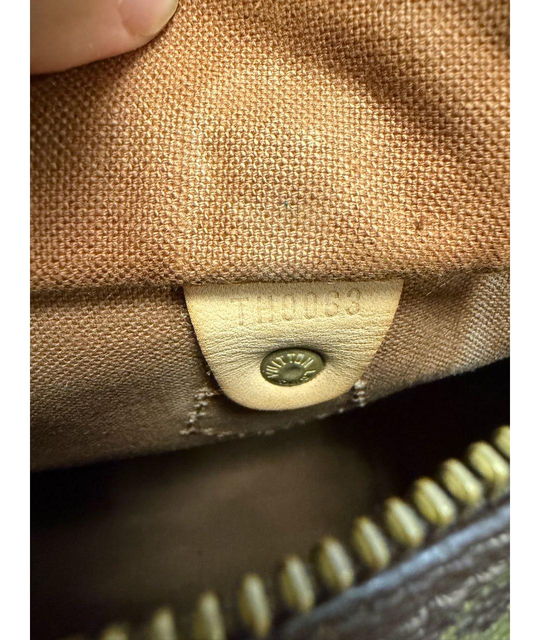 LOUIS VUITTON Коричневая сумка с короткими ручками, фото 4