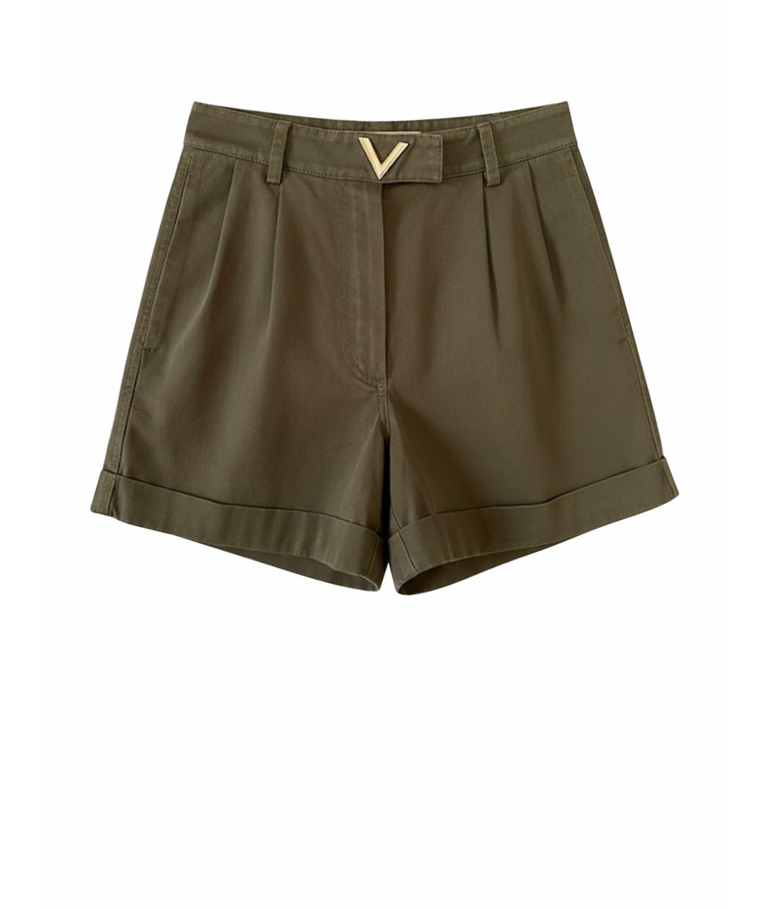 VALENTINO Зеленые хлопковые шорты, фото 7