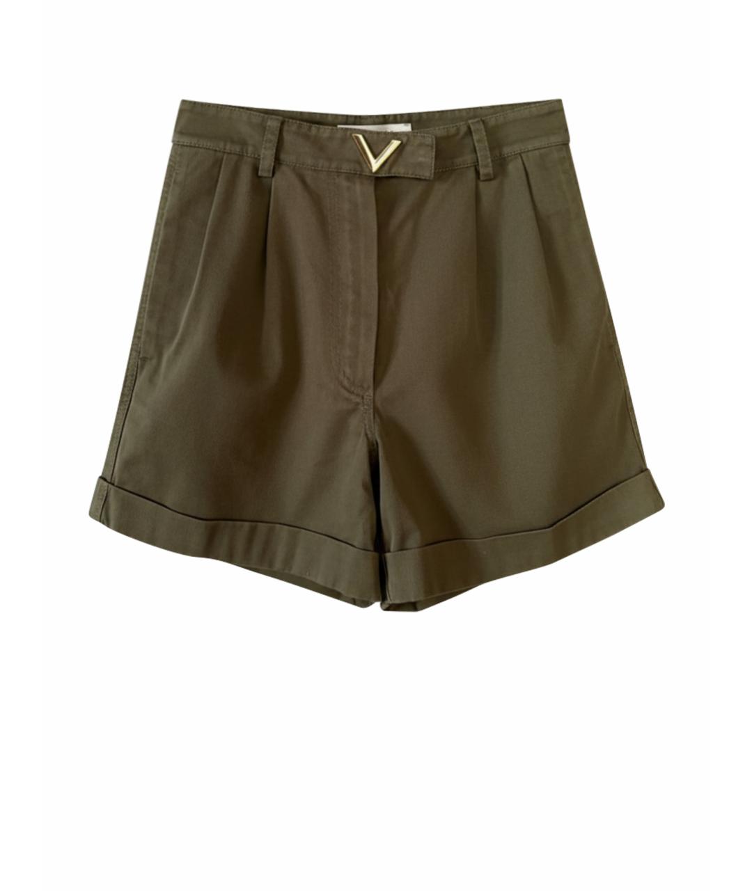 VALENTINO Зеленые хлопковые шорты, фото 1