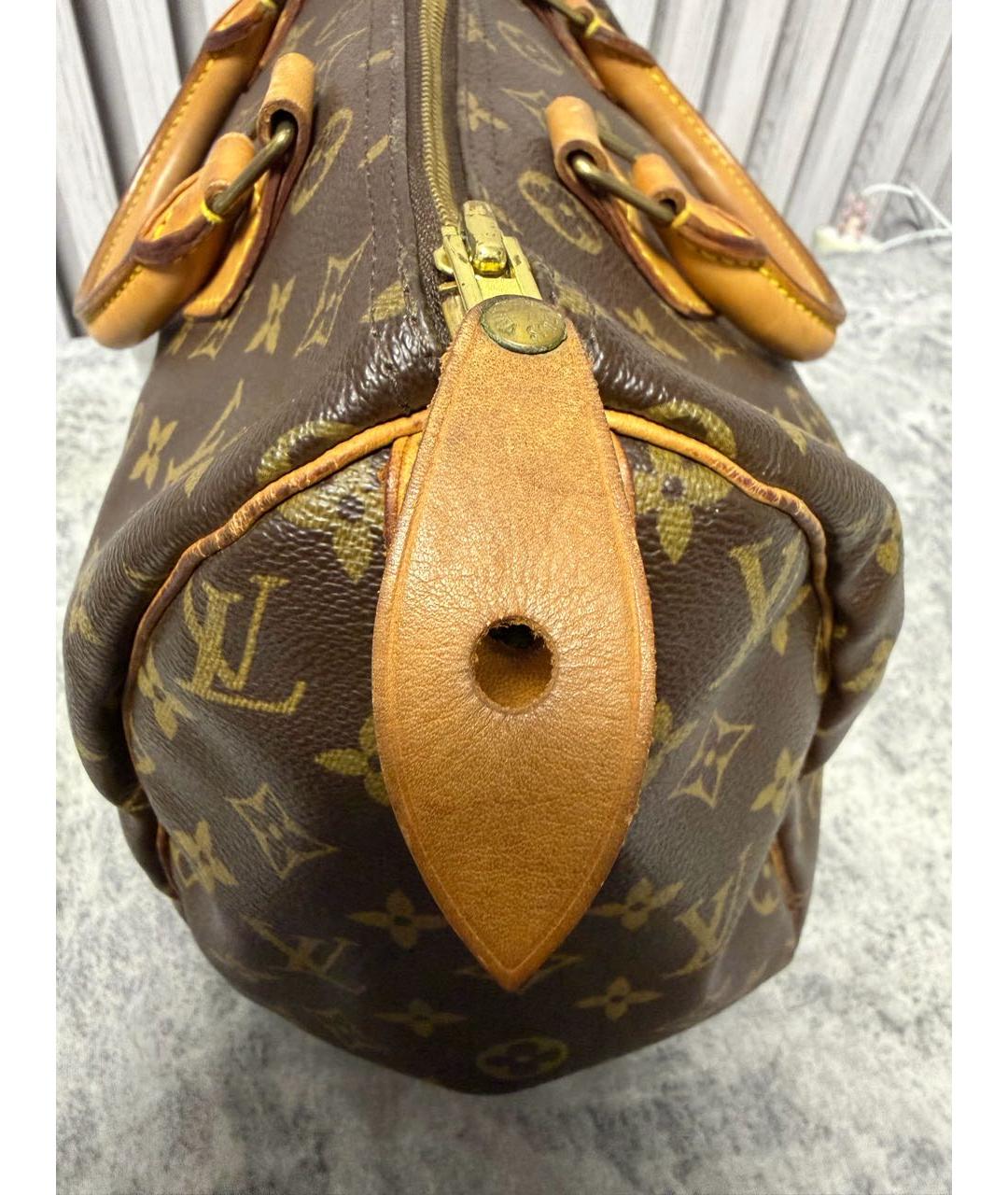 LOUIS VUITTON Коричневая сумка с короткими ручками, фото 6