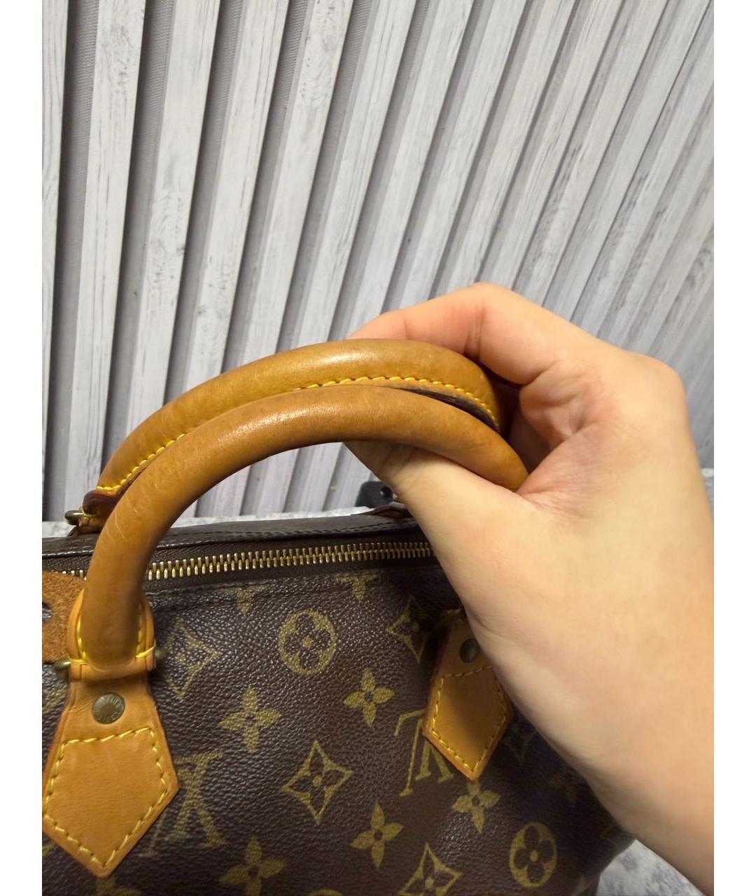 LOUIS VUITTON Коричневая сумка с короткими ручками, фото 3