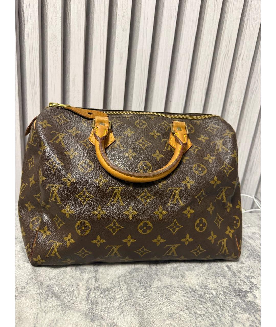 LOUIS VUITTON Коричневая сумка с короткими ручками, фото 2